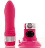 Розовый водонепроницаемый вибратор на присоске со сменной панелью управления Sexus Funny Five 931009-3 (19 см)