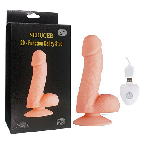 Телесный вибратор Howells SEDUCER 20 Function Ballsy Stud 170314Flesh (16,5 см)