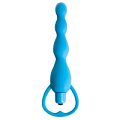 Анальная голубая ёлочка с вибрацией Topco Sales Climax Silicone Vibrating Bum Beads 1071017 (16 см)