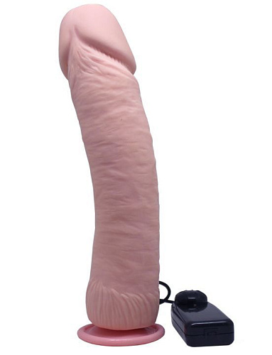 Телесный вибратор-гигант на присоске Eroticon 30069 (26,5 см)