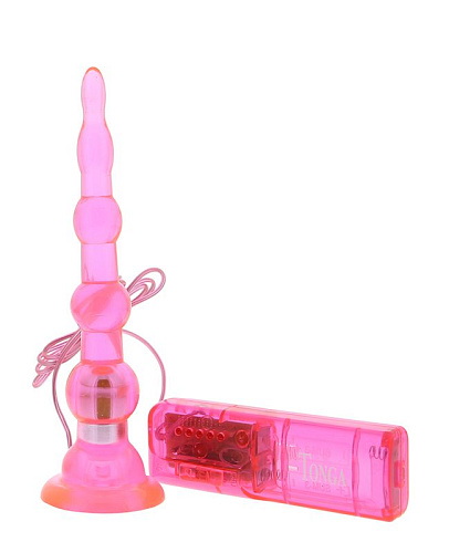 Розовая виброёлочка для анальной стимуляции Seven Creations 2K392CPR BCD GP (17,8 см)