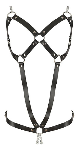 Чёрная кожаная упряжь Orion Leather Harness 02559710000