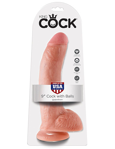 Телесный фаллоимитатор Pipedream 9 Cock with Balls PD5508-21 (22,9 см)