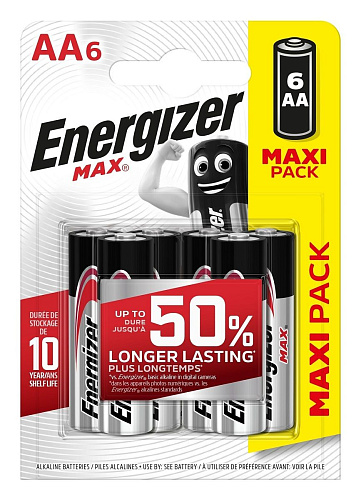 Батарейки Energizer MAX E91/AA 1.5V E301533801 (тип AA, 6 шт)