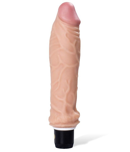 Телесный вибратор с увеличенной верхней частью A-toys 863001 (19 см)