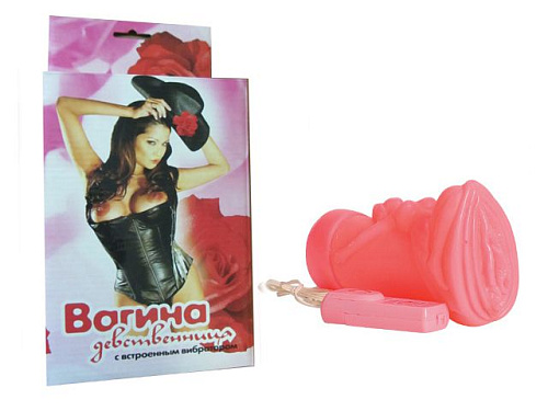 Розовая вибрирующая вагина-девственница с женской фигуркой Seven Creations 9941 ACHBX GP