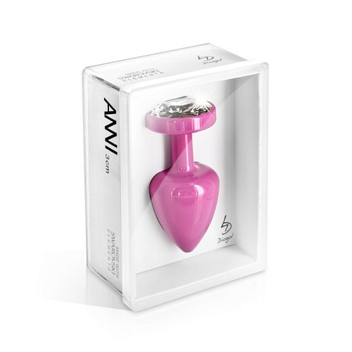 Розовый алюминиевый плаг с кристаллом в виде цветка DIOGOL Anni R Clover Pink T1 8120010054 (6 см)