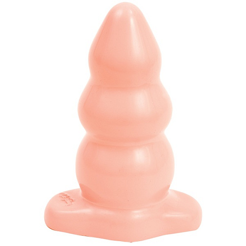 Телесная анальная пробка Doc Johnson Triple Ripple 0247-02-CD (13,5 см)