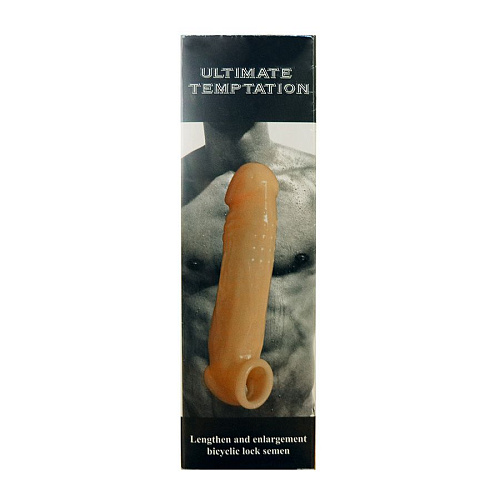 Дымчатая закрытая насадка-реалистик Sextoy 2011 00518 B