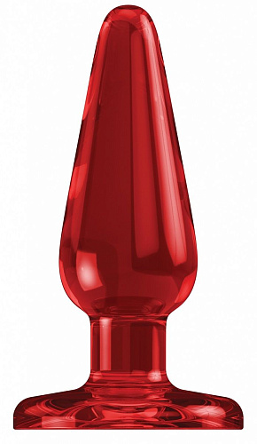 Красный анальный стимулятор Shots Media BV Bottom Line 6 Model 1 Acrylic Red BTM003ACR (15,5 см)