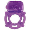 Фиолетовое эрекционное виброкольцо Toyz4lovers VIBRATING COCK RING KINKY T4L-00801234