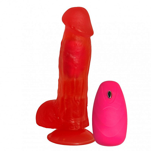 Розовый вибромассажёр с присоской Сумерки богов №5 314-05 BX DD (17 см)