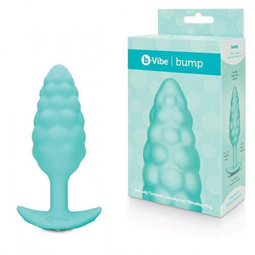 Мятный рельефный анальный виброплаг b-Vibe Bump BV-020-MNT (13,5 см)
