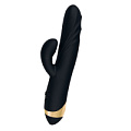 Чёрный вибратор с клиторальным отростком WANAME Gulf 481004 (22,5 см)