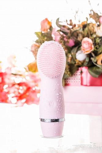 Розовый силиконовый массажер для лица ToyFa Yovee Gummy Peach 244002