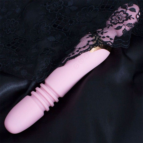 Двусторонний жезловый вибратор розового цвета с нагревом RestArt Fakel RA-319 (24 см)