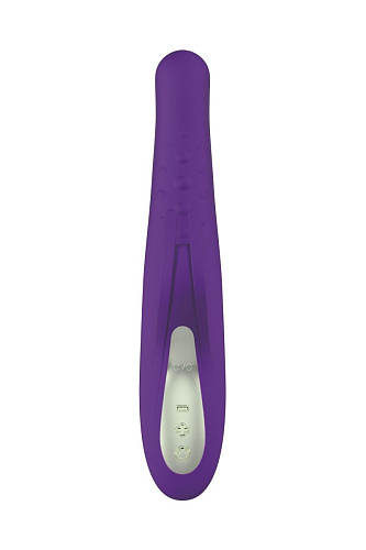 Фиолетовый вибратор с клиторальным отростком OVO J3 VIOLET (24 см)