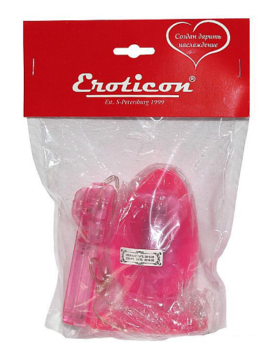 Розовая вибропробка с выносным пультом Eroticon 30303 (11 см)