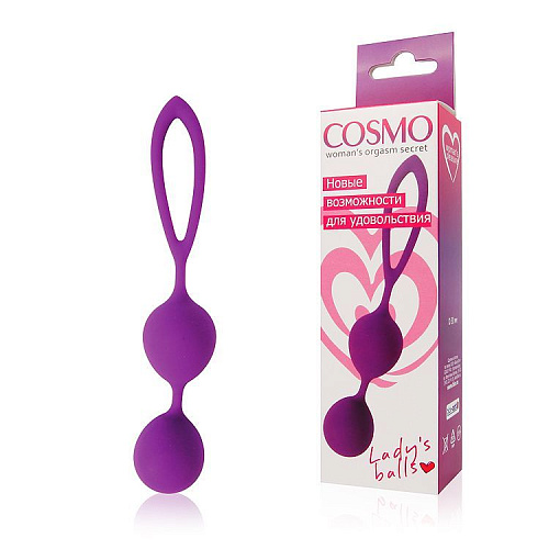 Фиолетовые двойные вагинальные шарики Bior toys Cosmo CSM-23006