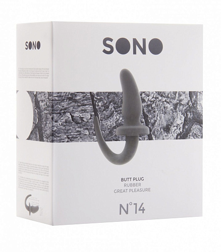Серая анальная пробка Shots Media BV SONO №14 SON014GRY