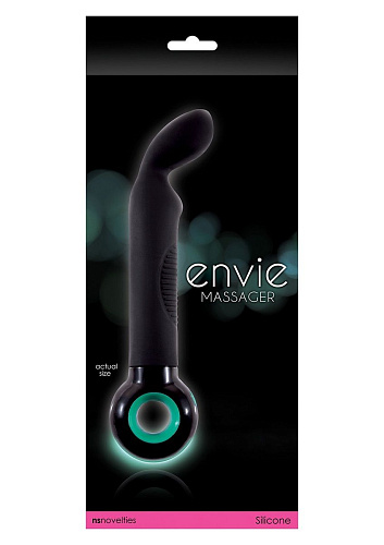 Чёрный вибратор для G-стимуляции NS Novelties Envie G Spot NSN-0210-23 (22 см)