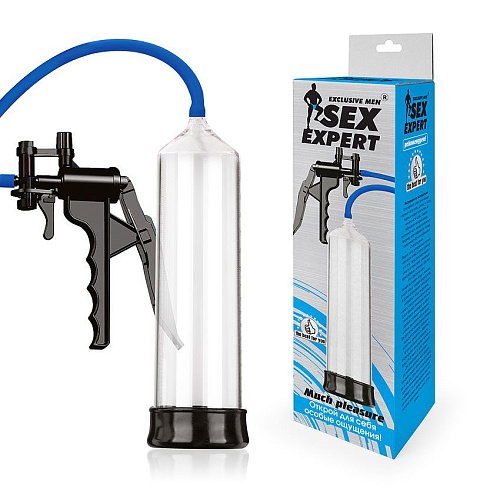 Прозрачная вакуумная помпа с насосом Bior toys Sex Expert SEM-55166