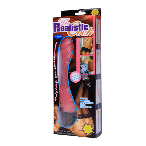 Розовый водонепроницаемый вибратор с очерченной головкой Baile BW-027002-0101S (23,8 см)