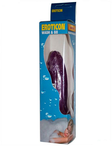 Фиолетовый вибратор с усиками Eroticon 30078 (19 см)