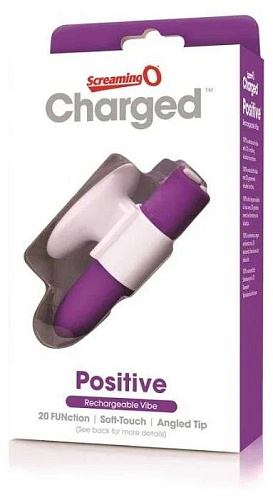 Гладкий мини-вибратор Screaming O Charged Positive APV-101 (10 см)