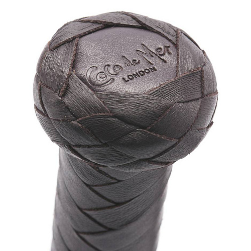 Коричневая кожаная плеть Coco de Mer Brown Leather Flogger 61229 (66 см)
