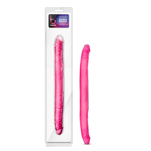 Розовый двусторонний фаллоимитатор Blush Novelties B Yours 16 Double Dildo BL-52010 (40,6 см)