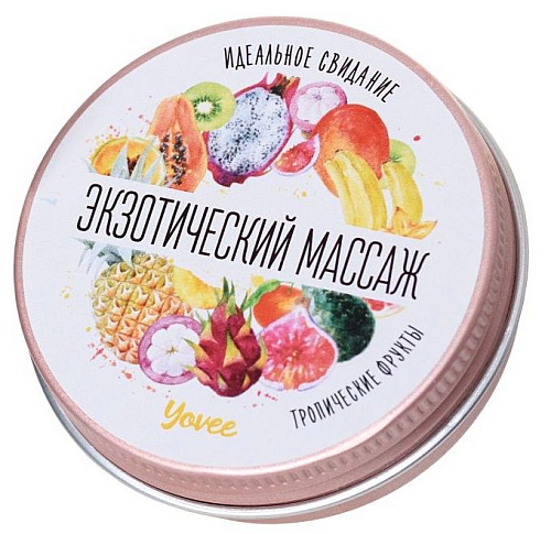 Массажная свеча с ароматом тропических фруктов ToyFa «Экзотический массаж»  722003
