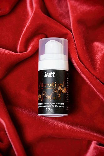 Жидкий массажный гель с ароматом персика и эффектом вибрации INTT VIBRATION Peach FU24