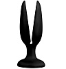 Чёрная пробка-бутон Dream Toys MENZSTUFF FLOWER BUTT PLUG 4INCH 21248 (11 см)