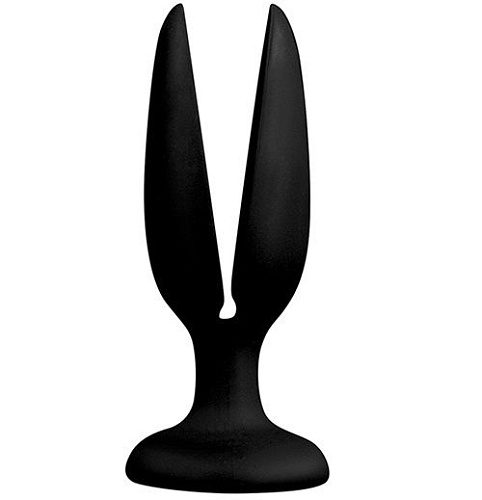 Чёрная пробка-бутон Dream Toys MENZSTUFF FLOWER BUTT PLUG 4INCH 21248 (11 см)