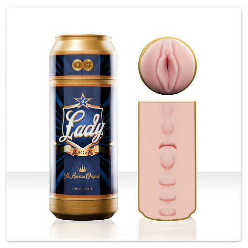 Необычный мастурбатор-вагина телесного цвета в банке Fleshlight Lady Lager FL793