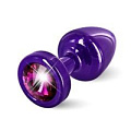 Фиолетовая пробка с малиновым кристаллом DIOGOL ANNI round Purple T1 Fuschia 9020060079 (6 см)