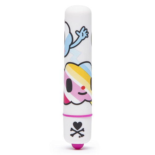 Белая вибропуля с тучками Tokidoki MINI BULLET VIBRATOR WHITE CLOUDSE 27691