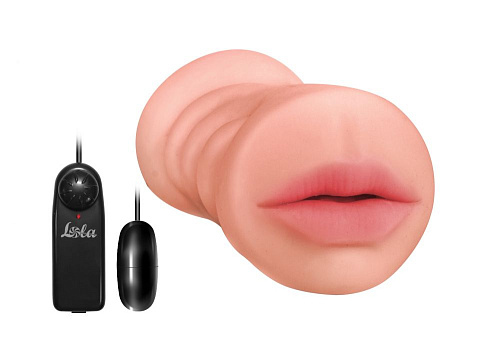 Двусторонний мастурбатор с вибропулей телесного цвета Lola toys Satisfaction Lucky charm 2101-06lola