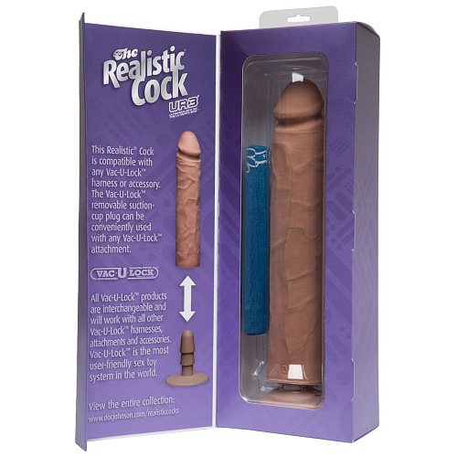 Большой коричневый фаллоимитатор на присоске Doc Johnson 0276-35-BX (31 см)