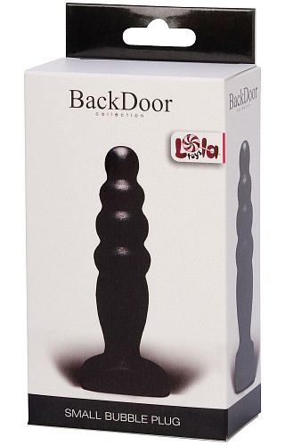 Чёрный анальный стимулятор Lola toys Small Bubble Plug 511617lola (11 см)