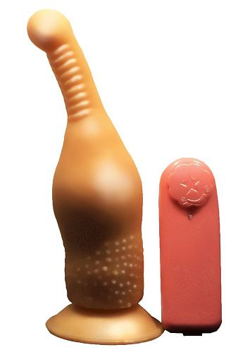 Телесный плаг-массажёр простаты с пультом LOVETOY (А-Полимер) 442220 (17,5 см)