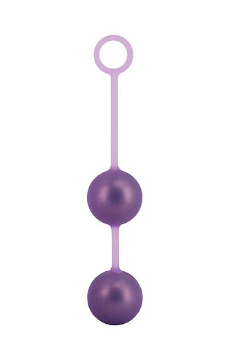 Фиолетовые вагинальные шарики в силиконовой оболочке Seven Creations Weighted Kegel Balls F0135P90P