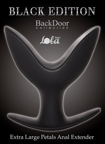 Экстра большой силиконовый анальный эспандер чёрного цвета Lola toys Extra Large Petals Anal Extender 4219-03Lola (14 см)