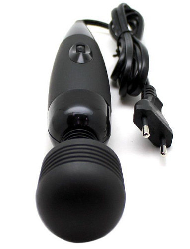 Чёрный вибратор-жезл Eroticon 30481 (25 см)