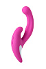 Розовый эргономичный вибратор для двойной стимуляции JOS JAVI 783016 (22 см)
