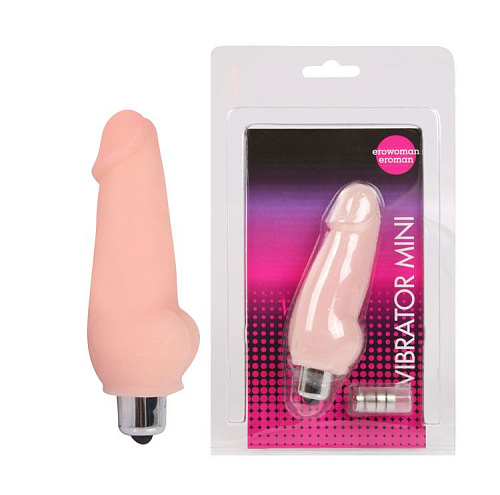 Телесный мини-вибратор Bior toys Vibrator Mini EE-10027 (9,5 см)