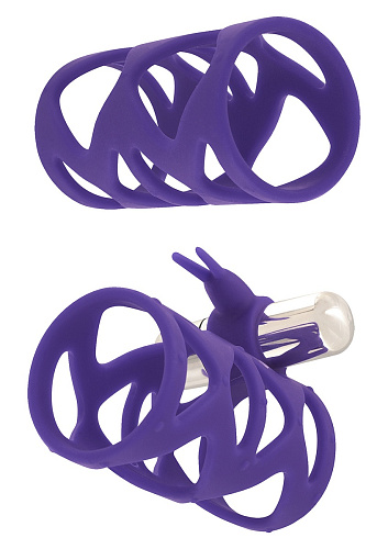 Набор фиолетовых насадок Toy Joy TICKLER BUNNY SLEEVE SET 3006010249