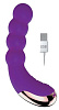 Фиолетовый силиконовый изогнутый вибромассажёр с 10 режимами вибрации Bior toys ST-40152-5