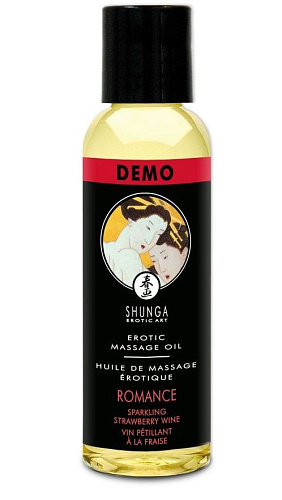 Тестер массажного масла с ароматом клубники и шампанского Shunga Romance 11008 (60 мл)